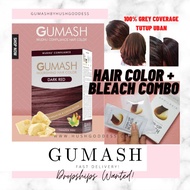 Pewarna Rambut Telap Air GUMASH Wudhu Compliance Halal Hair Color DARK RED with FREE GIFT