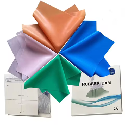 36/52Pcs Dental Rubber Dam Sheet 5x5 6x6 Non Sterile Natural Latex Rubber Barrier Dams for Dentist O