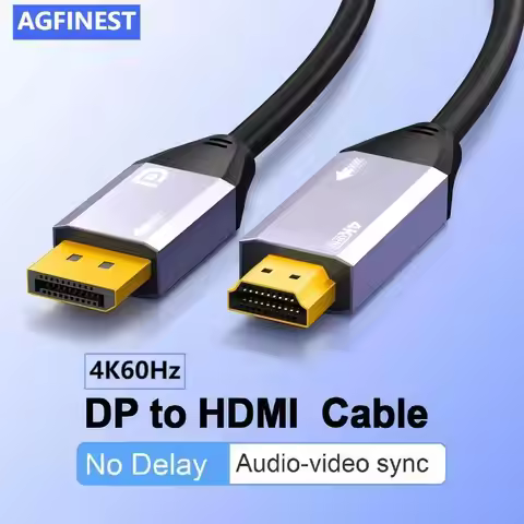 4K DP to HDMI Adapter DisplayPort to HDMI Compatible Cable 4K@60Hz HDR Display Port to HDMI for PC t