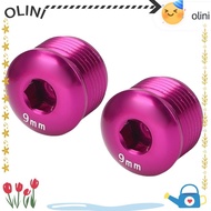 OLINI 2PCS Cycle Pedal Dust Cap, Aluminum Alloy M14 Thread Cycle Pedal Dust Cover, Durable 9mm Light