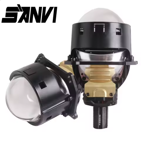 Sanvi S3+ Car 3" Bi LED Projector Len Headlight 12V 110W 5500K For Hella G5 3R H4 H7 9005 9006 Headl