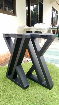 MPT2Wood-Steel ขาโต๊ะเหล็ก 1คู่ ขาโต๊ะกลาง ขาเก้าอี้ม้านั่ง Z-Model MPT-45 สีดำด้าน Coffee Table Leg