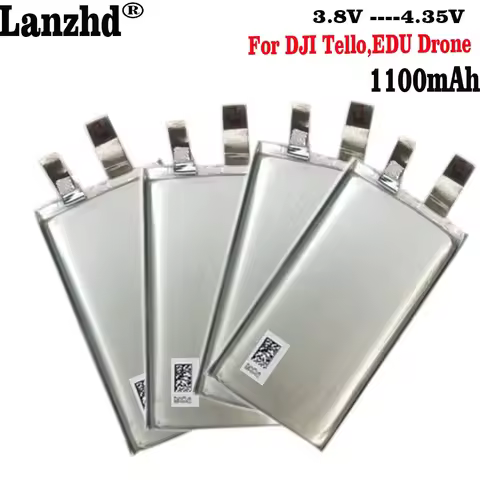 1-12pcs New 3.8V Max 4.35V 1100mAh Li-Polymer DIY Replacement Flight Battery Cell For DJI Tello ,Tel