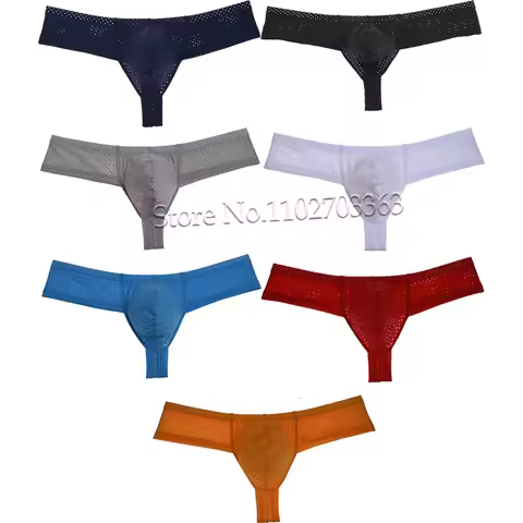 Men's Micro Boxers Briefs Underwear Breathable Low Rise Mini Bikini Briefs Micro Trunks Comfortable 
