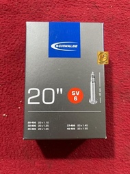 SCHWALBE TUBE 20X1.10-1.50 40MM FV SV6 (406) Premium Tube Suitable for all bicycles