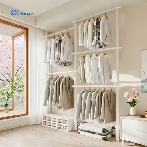 Yijiale bedroom white portable wardrobe closet modern wardrobe system small corner open wardrobe