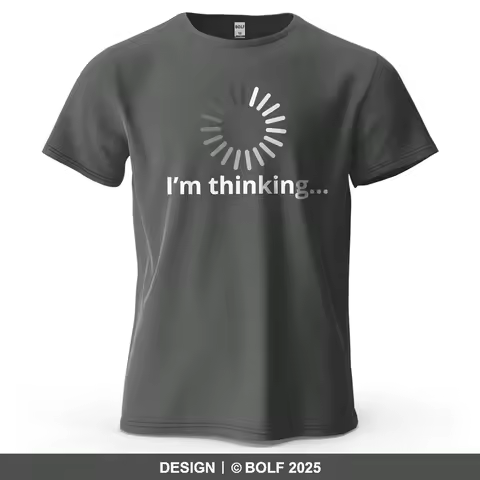 I'm Thinking Creative Printed Men's T-Shirt 100% Cotton Oversized Daily Graphic Tees for Women Tops 