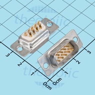 [5 Pieces]- DB9 Male Port 9 Pins Gold Plated 2 Rows Solder Wire Connector