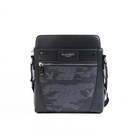 Playboy รุ่น Argo Mens Bag กระเป๋าสะพายข้างผู้ชาย รหัส ST-B253PBM318-BK สกรีนลายโมโนแกรมโลโก้ สี Car