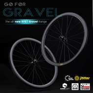2023 RYET GRAVEL Carbon Bicycle Wheelsets Disc Brake Rims Cyclocross Tubeless Ready 700C Bike Wheels Center-Lock Or 6 Bolt Hub 35x30 Rim Pillar