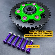 REAR GEAR TITANIUM BOLT NINJA R RR SS KIS ZX150 ORIGINAL TITANIUM GR5 VIETNAM