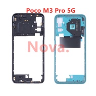 Phone Case for Xiaomi Poco M3 Pro 5G Middle Frame Mid Housing Holder Cellphone Replacement Part