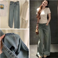 WGWE W9527 jeans, wide leg design, waist-length, gentle elegant style 9527