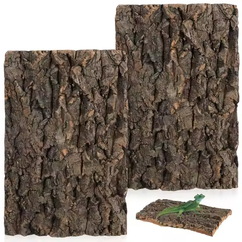 2 pcs Natural Cork Bark Reptile Climbing Cork Bark Fish Tank Aquarium Landscape Decoration Tree Bark