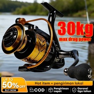 Metal Fishing Reel AB1000-7000 Sea Fishing Metal CNC Handle Spinning Reel 30kg drag GR:5.2:1