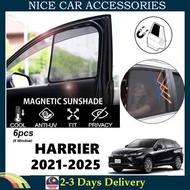 Toyota Harrier xu80 2021-2025 Fit Magnetic Sunshade [6 PCS] Accessories Car