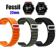 For Fossil Men Smart watch Strap 22mm Band  Nylon Sports Soft Belt for GEN 5 6 4 FS5132 FS4682 CH2953 FS5237