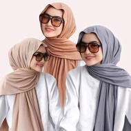 Pashmina Jersey Hijab Pasmina shawl Jersey Pashmina Terbaru Viara Warna Burgundi Muslim Wanita Crink