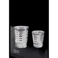 Espresso Measuring Glass Cup [Black Scale 30ml & 60 ml ]