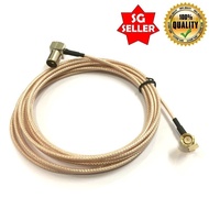 RF Antenna TV Cable Coaxial F Connector Male Plug to RF Male Plug RG59 L Shape Cable