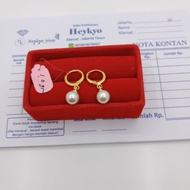 HeyKyo - Anting Jepit mutiara lapis emas berat 1 gram perhiasan fashon semua usia tampil menawan
