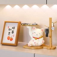 【MY Local Send】Lucky Cat Fortune Cat Figurine Entrance Key Holder Key Storage Light luxury Housewarm