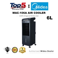 Midea Air Cooler 55W 6L MAC-106A-BK 7Hr Timer Settings 330m/min 330m³/h
