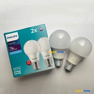 Combo 2 Bóng đèn LED Bulb Philips Essential 7W E27 A60 - Ánh Sáng Trắng
