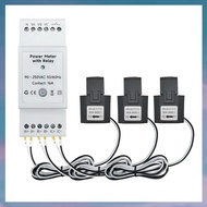 (XCTS) Tuya Smart Life WiFi Energy Meter Bidirectional 3 Phase with Dry Contact Switch App Monitor 8