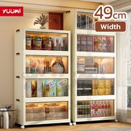 YUUMI 49cm Cream transparent plastik almari baju chest clothes drawer cabinet storage box organizer cupboard