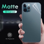 For iPhone 11 12 13 14 15 Pro Max X XS XR 6 6S 7 8 Plus Back Matte Hydrogel Film Full Cover Screen Protector