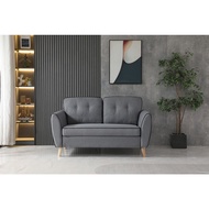 Global House PULITO โซฟาผ้า 2 ที่นั่ง รุ่น BANIKA ขนาด 87x145x89 ซม. สีเทา รับประกันของเเท้