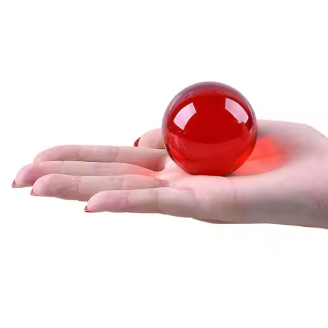 30/40/50/60mm Asian Rare Natural Red K9 Crystal Ball Healing Magic Sphere Stone Decor fengshui ball 