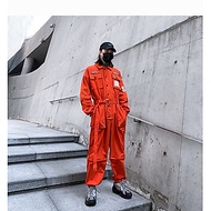 [Có sẵn + Vải Form đẹp] Set Jumpsuits Áo liền quần túi hộp dài tay có tách ống rời phối dây dù cực c