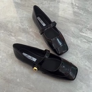 48H AFTER Elegant French Mary Jane Flats for Women - New Autumn/Winter Brown Square-Toe Chic Xiaoxia