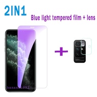 OPPO Reno 8Z 5G Tempered Glass For OPPO Reno8 Z Reno 8 8Z 7 7Z 6 6Z 5 Lite 4 3 Pro 5F 5G 4G Reno7 Z Reno6 Z 2in 1 Anti Blue Light Ray Screen Protector Protective Camera Glass Film