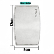 READY STOCK in Malaysia Mask Pads 5 Layers of Activated Carbon PM2.5 Filter Disposable Mask