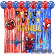 Dekorasi Paket Balon Simple Karakter Tedak Tedhak Siten Tayo Spiderman