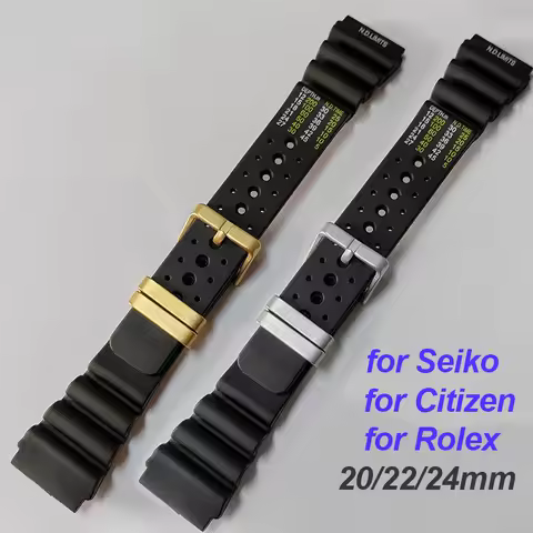 20mm 22mm 24mm ND Limits Rubber Bracelet for Seiko Waterproof Sport Watchband for Rolex High Quality