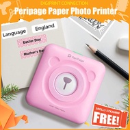 PERIPAGE A6 203dp Bluetooth Paper Photo Printer Scrap Booking FREE 3 ROLLS 57x30mm