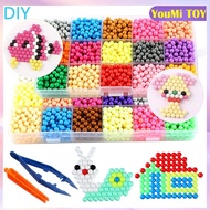 2400PCS Water Spray Magic Beads DIY 3D Puzzle Set 24 Colors Safe Non-Toxic Educational Craft Toy