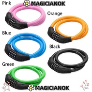 MAGICIANOK Bike Lock Bicycle Steel Resettable Cycle Security Padlock