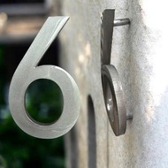 Decorative iron house number plate with 4d gray and white effect, new style house number, villa hous