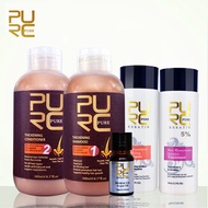 PURC brazilian keratin hair straightening treatment 5% formalin keratin set and hair shampoo and hai