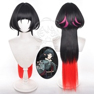 ZZZ Jane Doe Cosplay Wig Zenless Zone Zero Long Black Red Heat Resistant Synthetic Hair