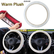 ELO11VE Car Steering Wheel Cover Winter Auto Decoration Anti-Slip Warm Plush