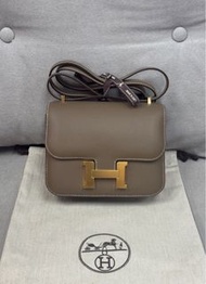 Hermes Constance Mini 大象灰金扣