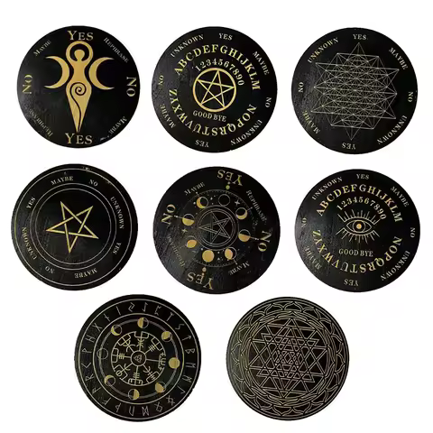 Muy Bien 1PC Wooden Pendulum Board for Divination Meditation Metaphysical Altar Coaster Crystal Base