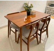 meja makan 4 kursi minimalis 1 set / meja makan cafe serbaguna / kursi propan
