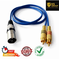 XLR MALE TO RCA JACK CABLE 1 METER